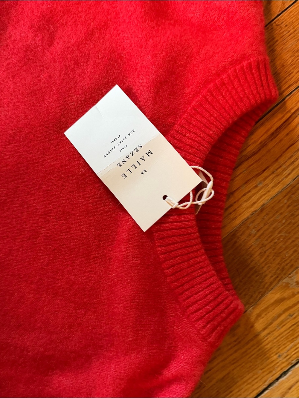Sezane Red Women's Crewneck Sweater dress